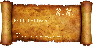 Mill Melinda névjegykártya